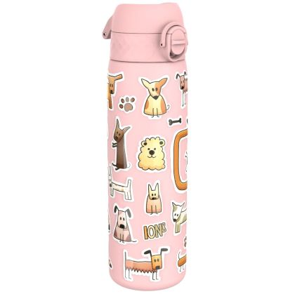 Бутилка за вода Ion8 Print, метална, 600ml, КУЧЕТА
