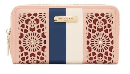 Портфейл Nicole Lee, 19x10x3.5 cm, РОЗОВ