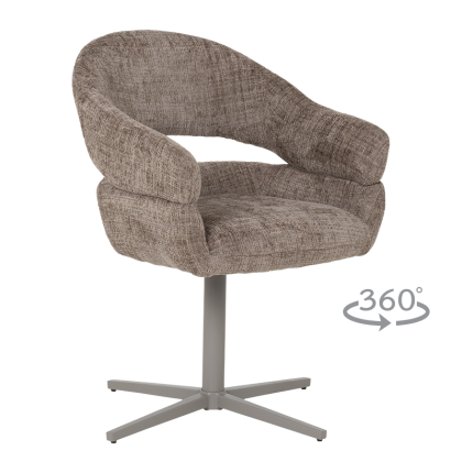 Трапезен стол VELASCO  - тъмнокафяв MC