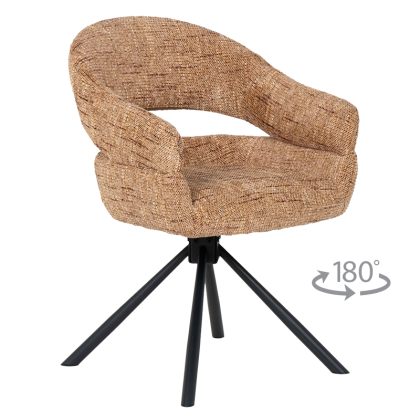 Трапезен стол SACABA - кафяв