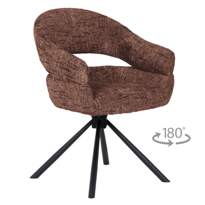 Трапезен стол SACABA - тъмнокафяв