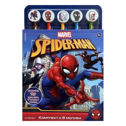 Спайдърмен, комплект с 5 молива