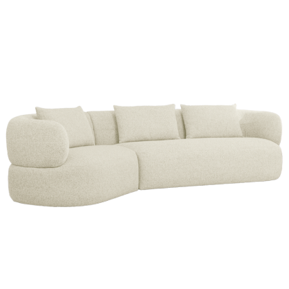 Ъглов диван SKIEN - шампанско