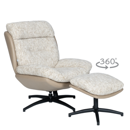 Кресло с табуретка BEJA - крем