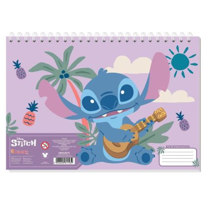 Скицник със спирала А4, 30л, LILOSTITCH