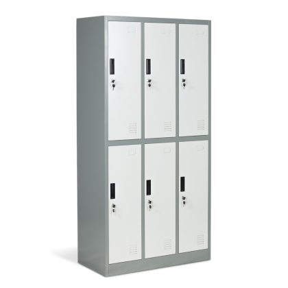 Метален шкаф Carmen CR-1243 J LUX - сив / тъмносив