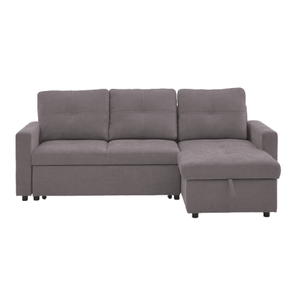 Ъглов разтегателен диван DEMBA - сив