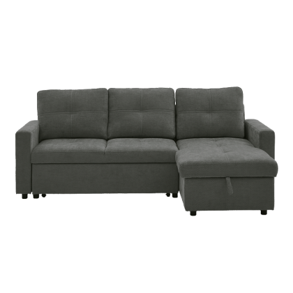 Ъглов разтегателен диван DEMBA - зелен