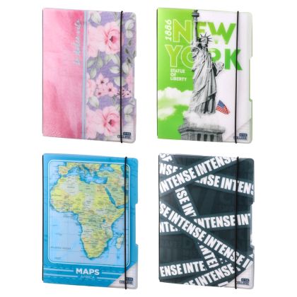 Тетрадка Play College, A5, широки редове, офсетова хартия, 40 листа, асорти, 1 брой