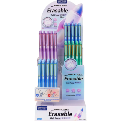 Дисплей изтриваеми гел химикалки Writech Space Up, 80бр