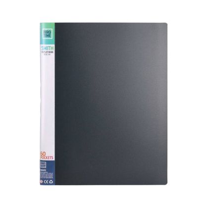 Папка Biro Time Smith, A4, с 60 джоба, черна