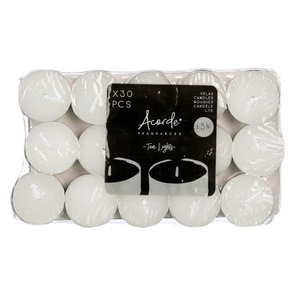 Чаени свещи Acorde, White Tea, 3 часа, 30 броя