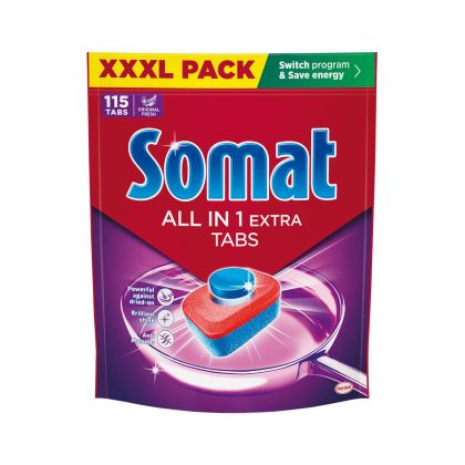 Таблетки за съдомиялна Somat XXXL Excellence, All in one, 115 броя