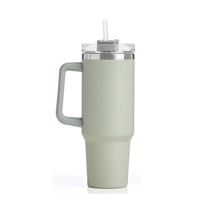 Термочаша Kinvara, с дръжка и сламка, 1200 ml, зелена