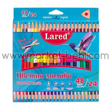 Цветни моливи Lared  Duo Colors 24/48 цвята