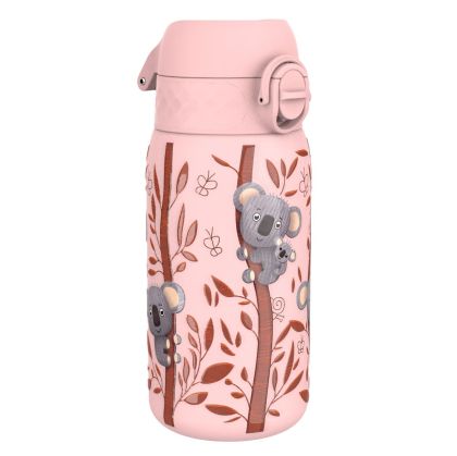 Бутилка за вода Ion8 Print, метална, 400ml, КОАЛА