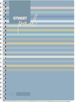 Тетрадка Street Pad, А4, спирала, ламинат, 100 листа, МК, stripes зе