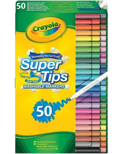 Флумастери Crayola измиваеми 50 цвята