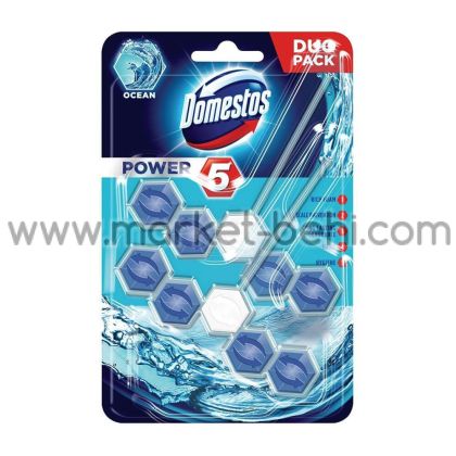 Ароматизатор за тоалетна Domestos WC Blue Water Ocean, 2x53g