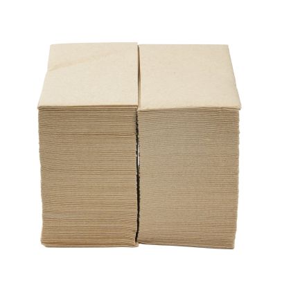Салфетки, целулоза, двупластови, 1/8 сгъвка, 33 х 33 cm, крафт, 150 броя