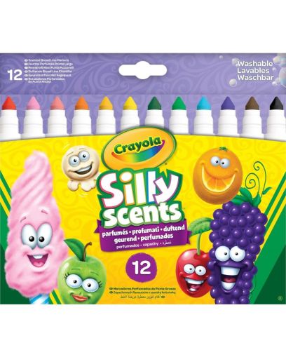 Маркери Crayola Silly Scents ароматни, 12 цвята