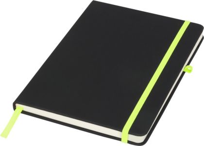 Бележник Noir medium, А5, 96 листа, черен/свзелен