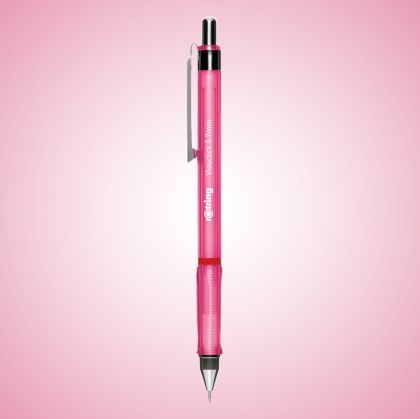 Комплект Rotring Visuclick автоматичен молив, гума, графит, розов 0,5