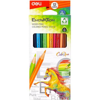 Цв.моливи Deli Enovation EC113-12
