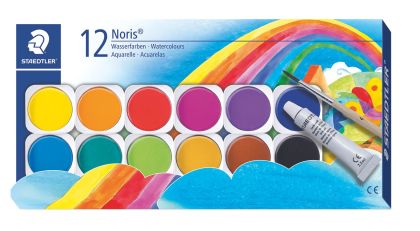 Акварелни боички Staedtler Noris 888, 12 цвята в кутия