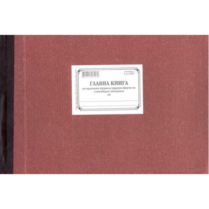 Главна книга голяма, вестник В4 100 л.