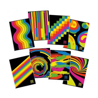 Тетрадка A4 Blasetti Black&Fluo, спирала,60л
