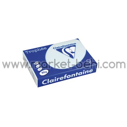 Цветна копирна хартия Clairefontaine А4, 80 гр., 500 л,  blue 1971