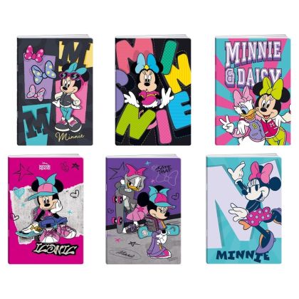 Тетрадка Best Buy Premium, Minnie Mouse, A5, широки редове, офсетова хартия, 50 листа, асорти, 1 брой