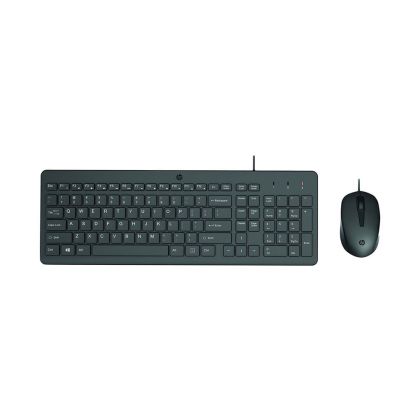 Комплект HP - Мишка и клавиатура 150, с кабел 1 m, USB Type-A, 3 бутона на мишката, черни