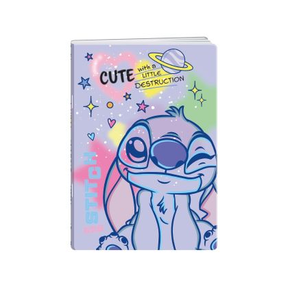 Disney Тетрадка Stitch Cute, A5, широки редове, офсетова хартия, 20 листа