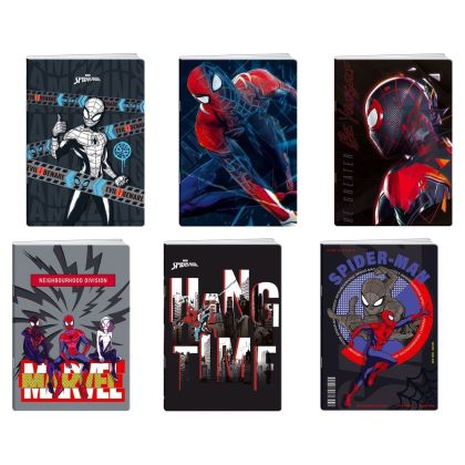 Тетрадка Best Buy Premium, Spiderman, A5, широки редове, офсетова хартия, 50 листа, асорти, 1 брой