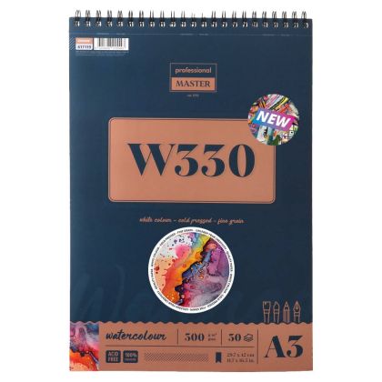 Пад за рисуване Standart W330, със спирала, А3, 300 g/m2, 30 листа