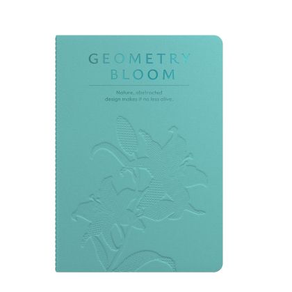Art Pioneer Тетрадка Geometry Bllom, A5, шита, 60 листа, морскозелена