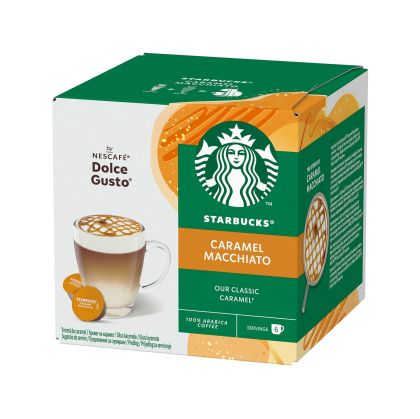 Nescafé Dolce Gusto Кафе капсула Starbucks, Caramel Macchiato, 12 броя