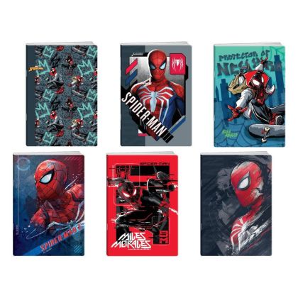 Тетрадка Best Buy Premium, Spiderman, A5, бели листове, офсетова хартия, 50 листа, асорти, 1 брой