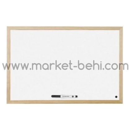 Магнитно бяло табло Bi Office с дървена рамка 40х60 cm
