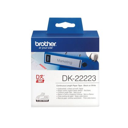 Непрекъсната хартиена лента Brother DK22223, 50 mm x 30.48 m, бяла