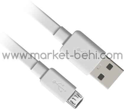 Кабел за данни/зареждане, USB - Micro Type B, 1м, бял
