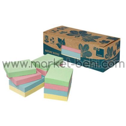 Самозалепващи листчета Nature Box, 75x75mm, 100л, 4 цвята
