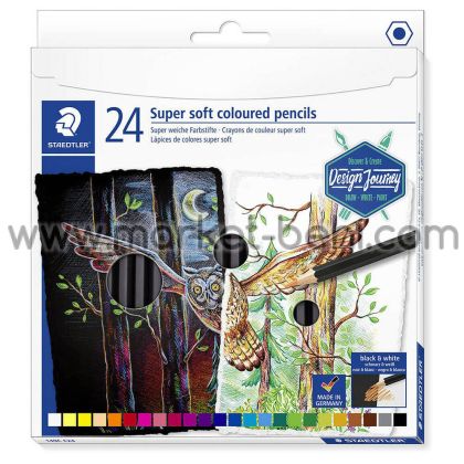 Цветни моливи Staedtler DJ Super Soft, 24 цвята