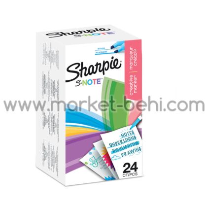 Комплект маркери Sharpie S Note, 24 цвята, кутия