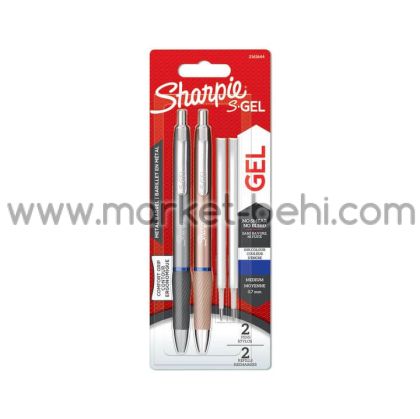 Химикалка Sharpie S Gel Metal, 0.7mm, 2 броя+ 2 пълнителя