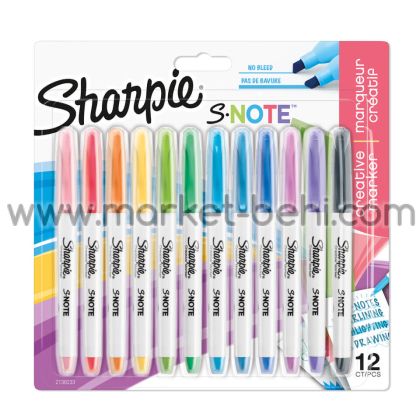 Комплект маркери Sharpie S-note, 12 цвята, блистер