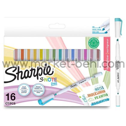 Комплект маркери Sharpie S-note, 16 броя, двувърхи