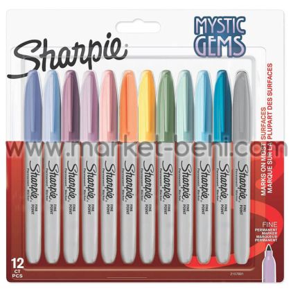 Комплект перманентни маркери Sharpie Mystic Gems F 12 броя, блистер